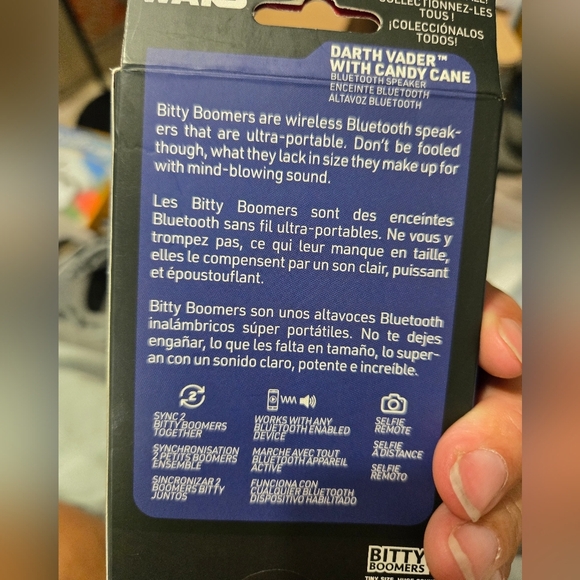 Star Wars Darth Vader Holiday Bitty Boomers Mini Bluetooth Speaker New in Box - Picture 4 of 5